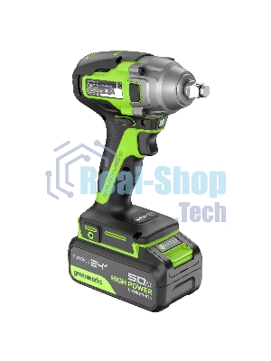 Гайковерт Greenworks GD24IW400 аккум. патрон:квад.1/2