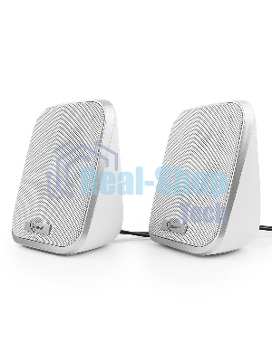 Акустическая система 2.0 Gembird SPK-100-W, белый, 6 Вт, регулятор громкости, USB-питание