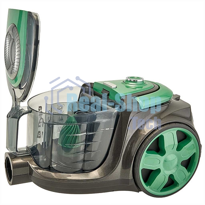 Пылесос DELTA DL-0854 черный/зеленый, 300/2400 Вт, уборка сухая, пылесборник контейнер, 4 л