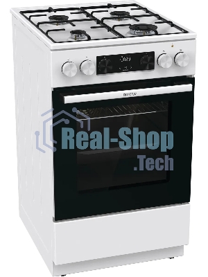 Плита комбинированная Gorenje GK5C60WJ белый, конфорок 4 газовых, духовка 62 л, 50 см x 85 см x 59.4 см