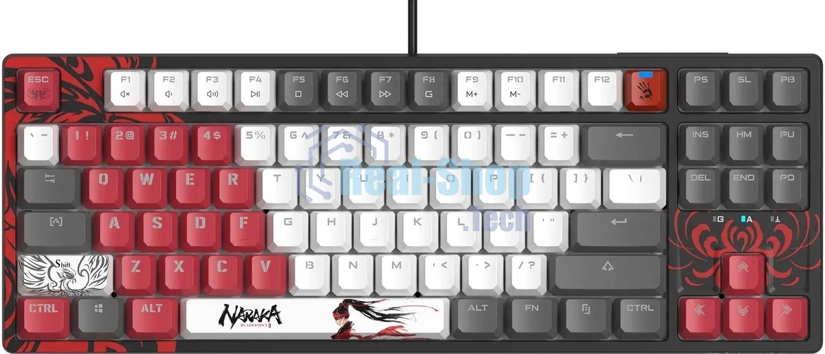 Клавиатура проводная A4Tech Bloody S87 Naraka USB черный/красный