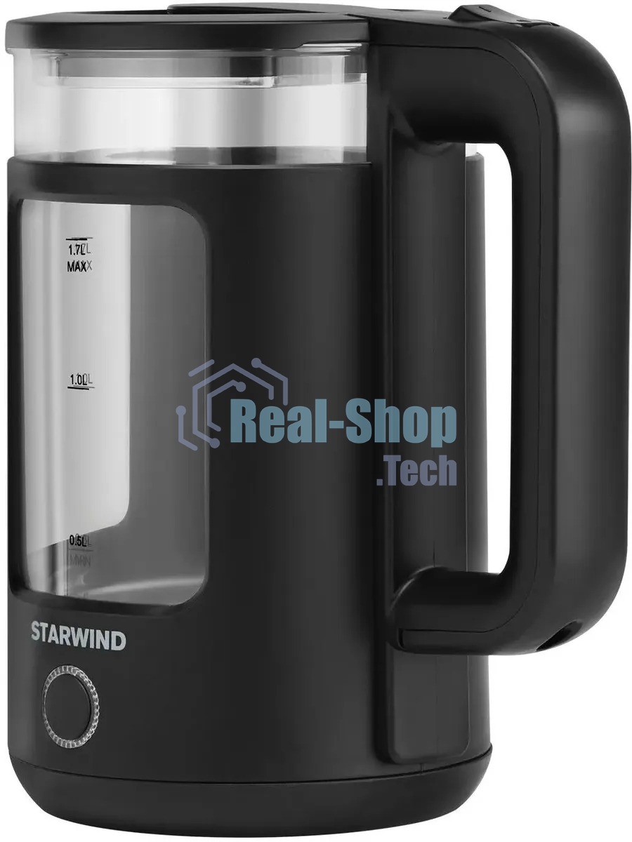 Чайник электрический Starwind SKG1053 1.7 л, 1800 Вт, черный