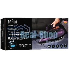 Утюг Braun TexStyle 9 SI9661VI фиолетовый/черный, 3100 Вт, 60 г/мин, 250 г/мин, 330 мл