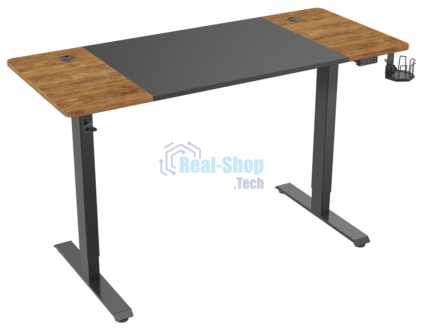 Стол игровой Cactus CS-EDL-BAWD столешница МДФ черный дуб антик, каркас черный