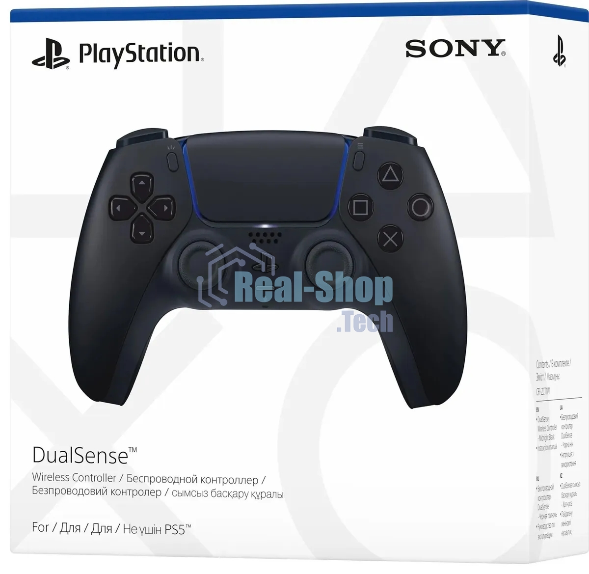 Геймпад Sony PlayStation 5 DualSense Wireless Controller CFI-ZCT1W черный (PS719827696)