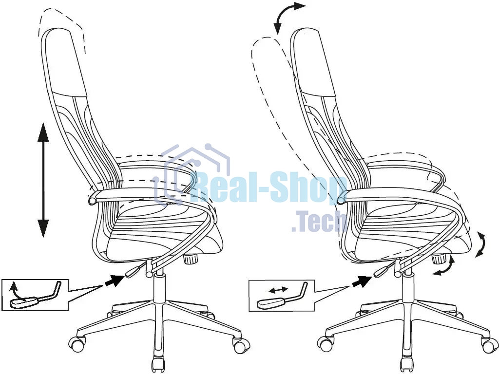 Кресло Бюрократ CH-610 Fabric Light-28 серо-голубой, ткань