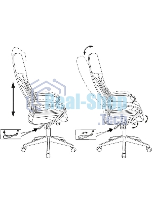 Кресло Бюрократ CH-610 Fabric Light-28 серо-голубой, ткань