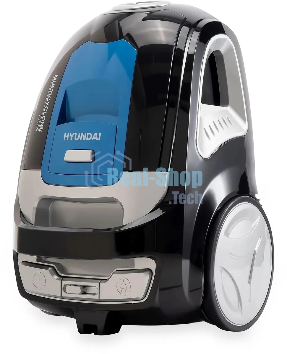 Пылесос Hyundai HYV-C2530 черный/синий, 400/2200 Вт, уборка сухая, пылесборник контейнер, 1.7 л