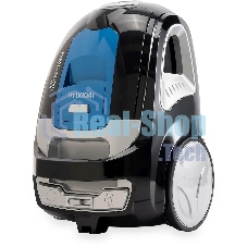 Пылесос Hyundai HYV-C2530 черный/синий, 400/2200 Вт, уборка сухая, пылесборник контейнер, 1.7 л