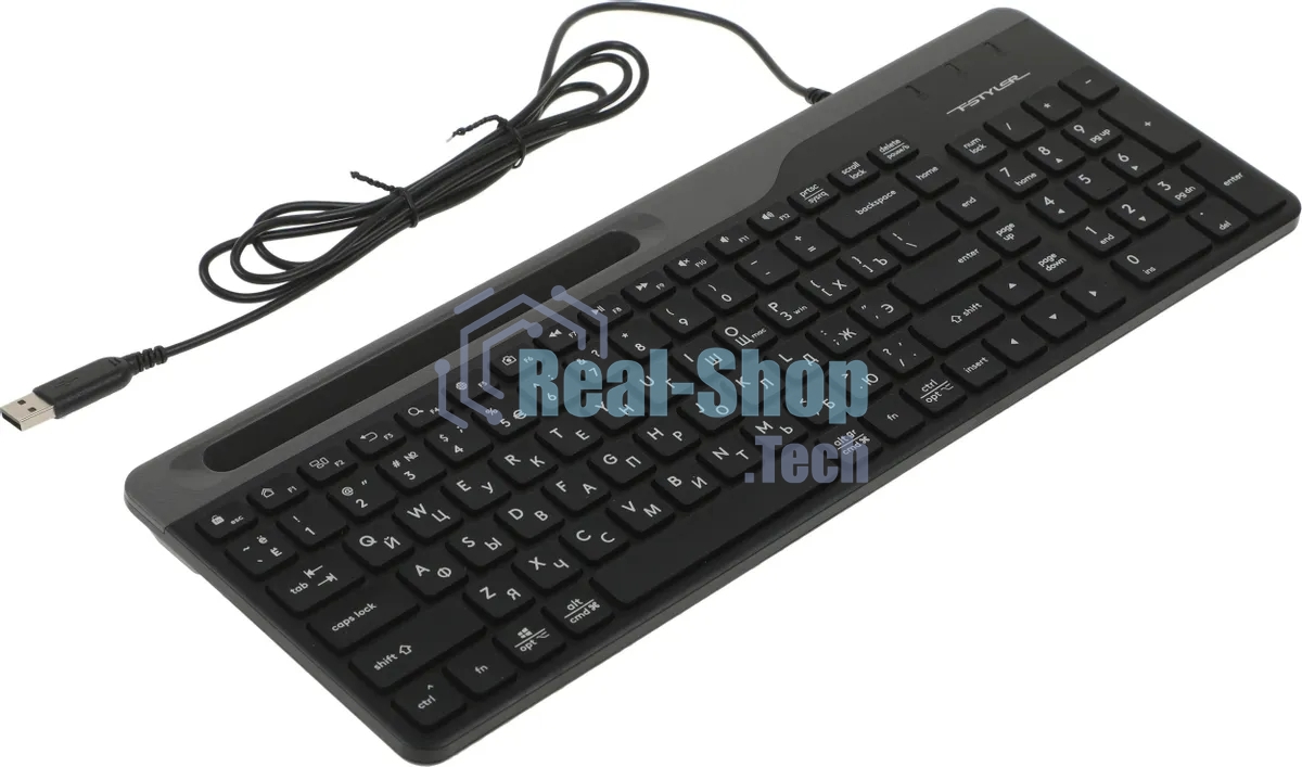 Клавиатура проводная A4Tech Fstyler FK25, USB, черный/серый