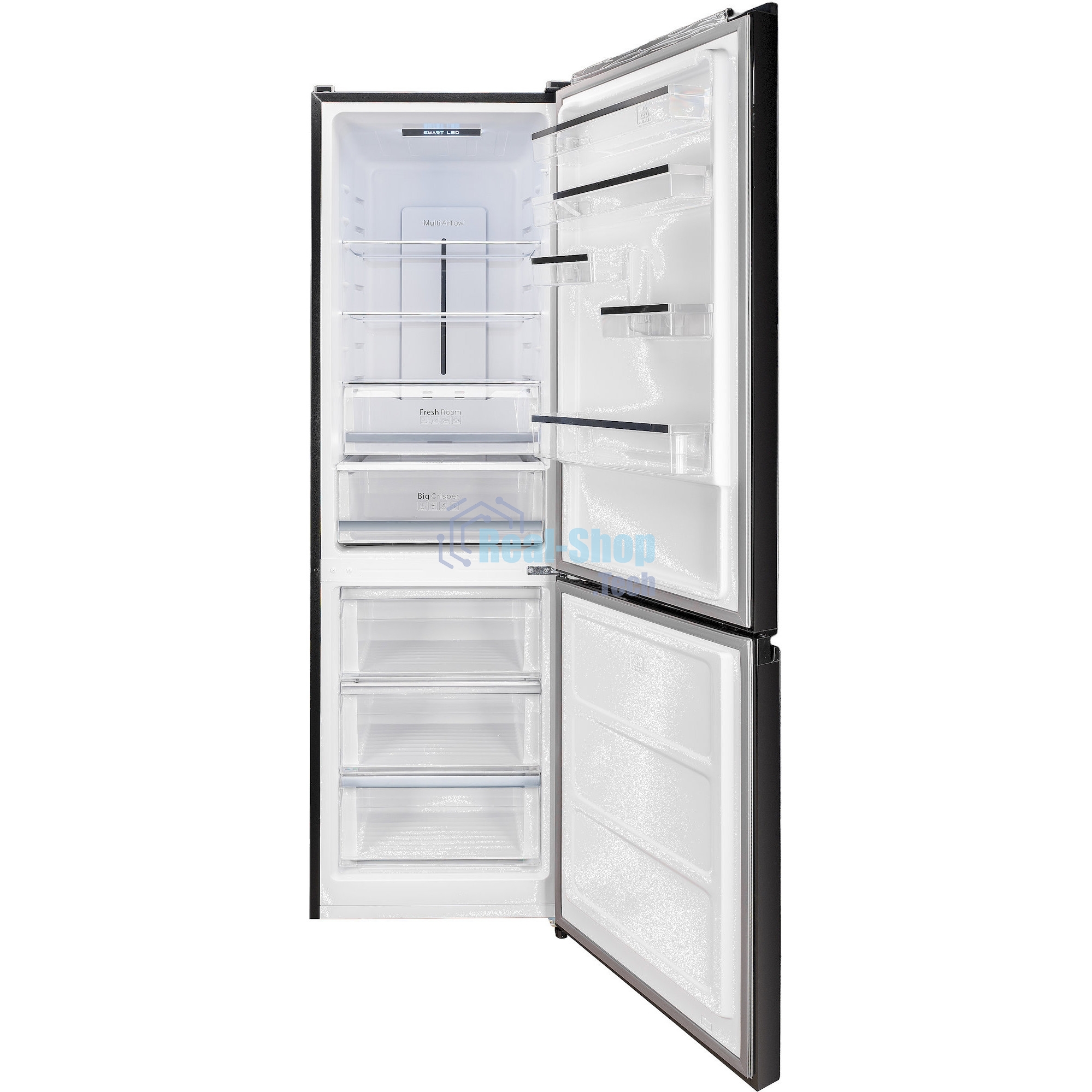 Холодильник DeLonghi DCS 19NFI NB DAMIANO черный двухкамерный 230/100л морозилка снизу, No Frost