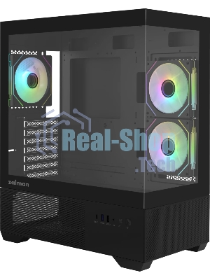 Компьютерный корпус ZALMAN CHRONIX V2, ATX, BLACK, WINDOW, 1xCombo (3.5’’ or 2.5’’), 1x3.5’’HDD, 2x2.5’’SSD, 1xUSB2.0, 1xUSB3.0, 1xUSB Type-C, SIDE 2x120мм ARGB, REAR 1x120мм ARGB