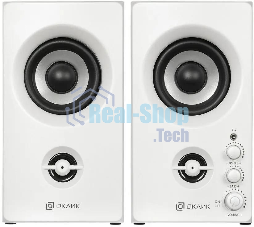 Акустическая система Oklick OK-164 2.0 белый 30Вт