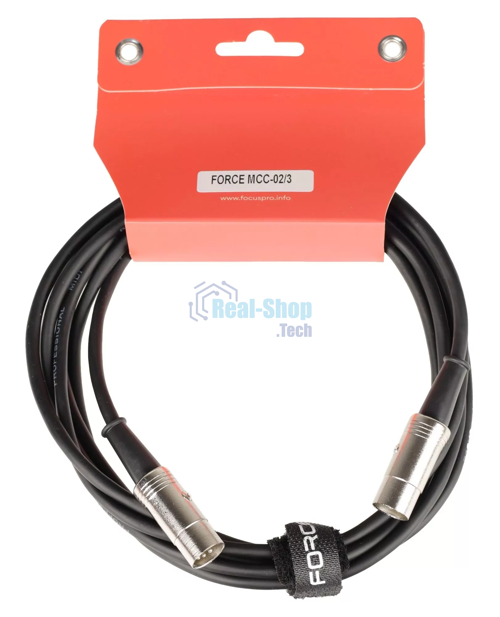 Кабель MIDI FORCE MCC-02/3MIDI DIN 5-pin - MIDI DIN 5-pin, высококачественный, диаметр 6 мм, для подключения синтезаторов, звуковых модулей и др. оборудования, профессиональные металлические разъемы, длина 3 м, черный