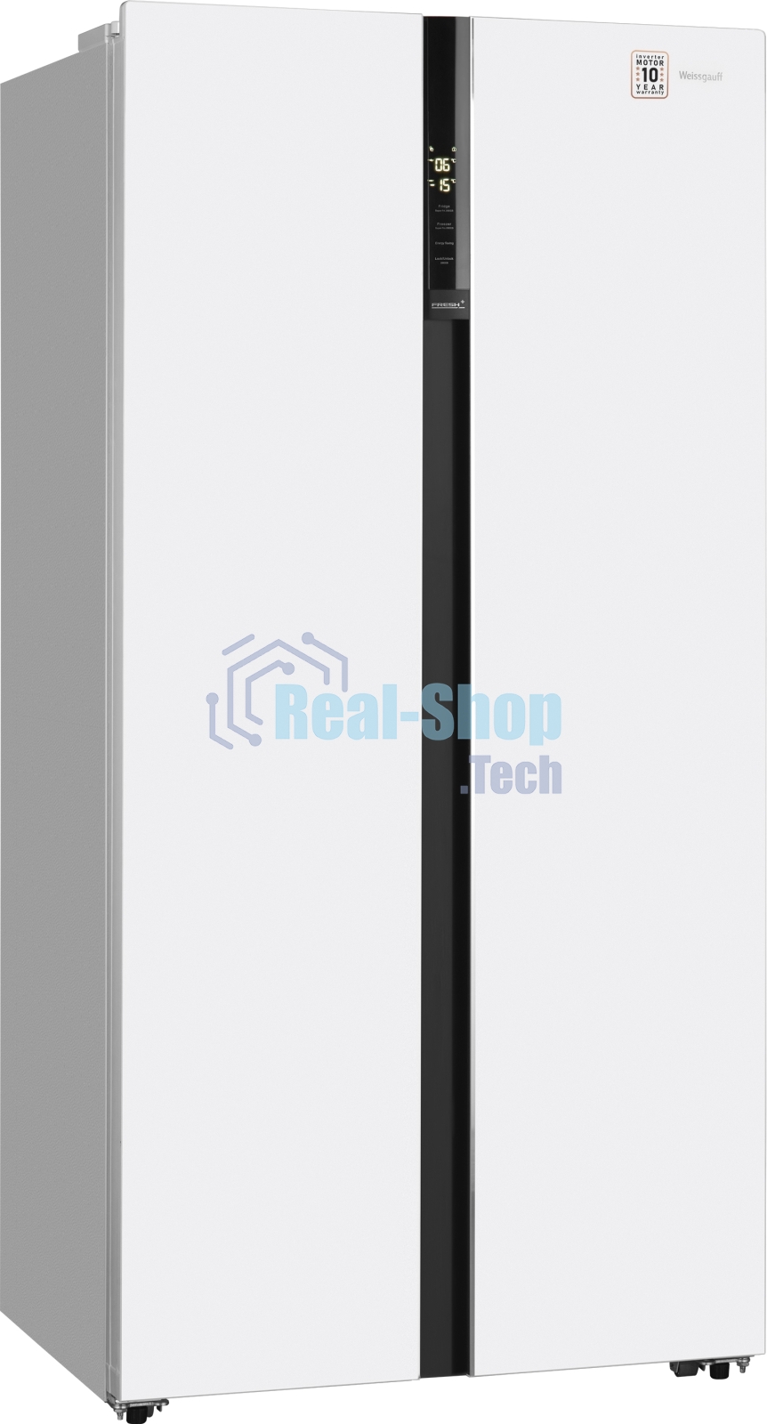 Холодильник Weissgauff WSBS 600 WG NoFrost Inverter 2-хкамерн. белый инвертер
