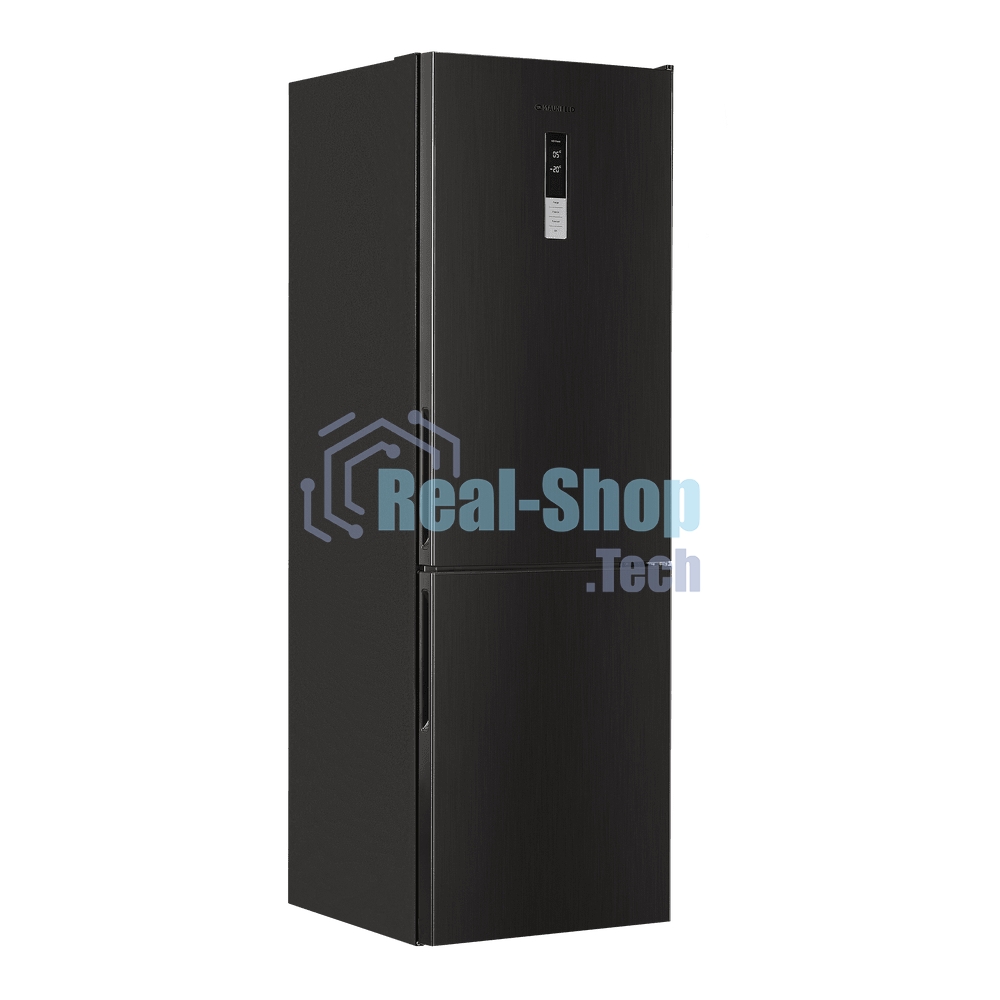 Холодильник Maunfeld MFF185NFSB10 черная нержавеющая сталь двухкамерный инвертор 240/100л морозилка снизу, No Frost