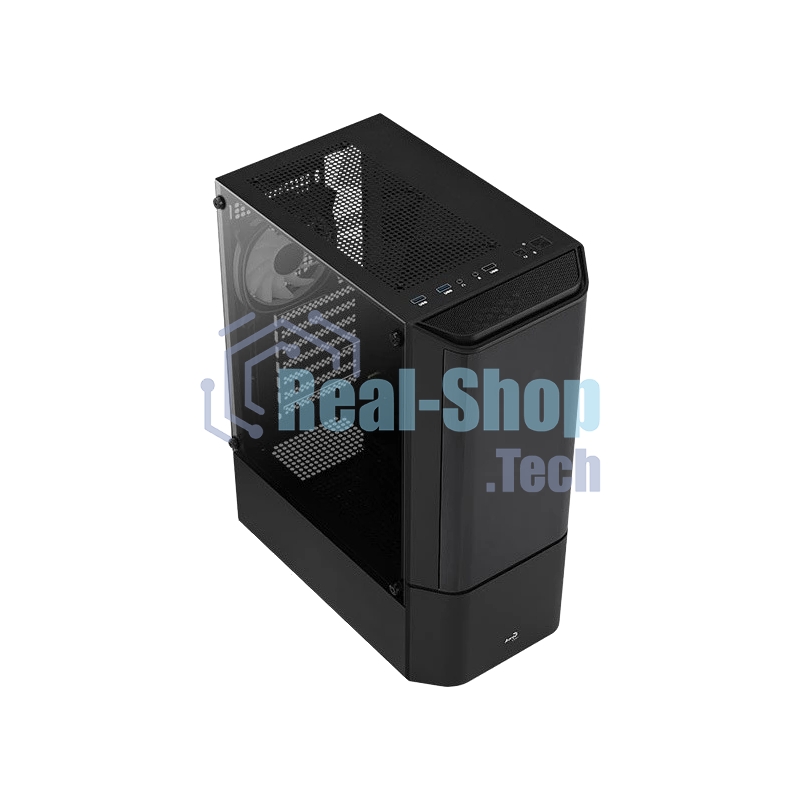 Компьютерный корпус MidTower Aerocool/Formula Quantum-G-BK-v2 черный без Б/п, ATX 3FRGb Fan on front panel