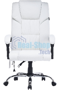 Кресло компьютерное Cactus CS-CHR-OC02M-WT белый, эко.кожа, крестов. сталь