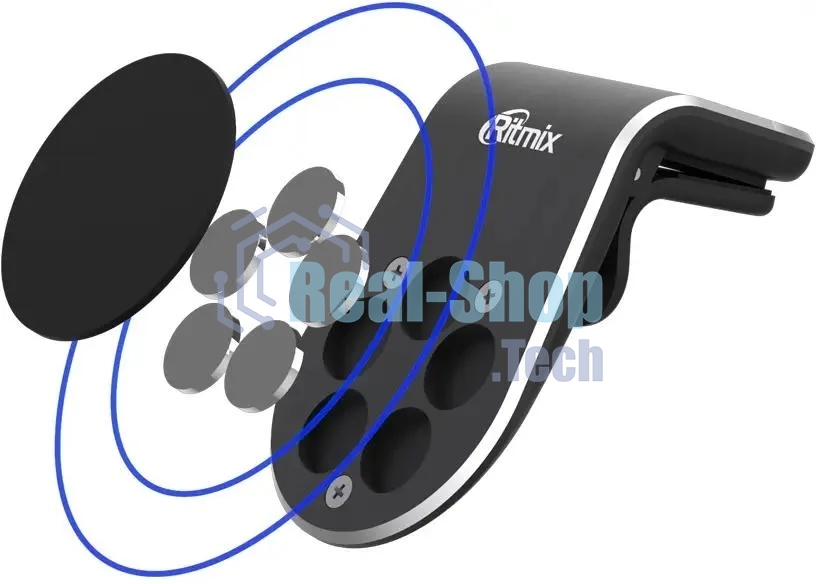 Держатель Ritmix RCH-009 V Magnet магнитный черный (80000771)