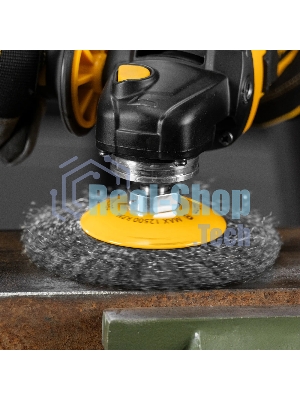 Щетка для УШМ Denzel 125 мм, М14, тарелка, витая нержавеющая проволока 0,3 мм