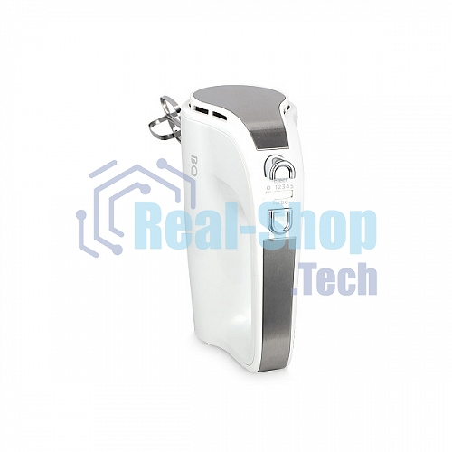 Миксер BQ MX423 White-Steel, Мощность 500 Вт, 5 скоростных режимов, Режим ТУРБО