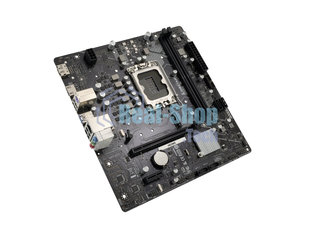 Материнская плата Biostar H610MS, LGA 1700, Intel H610, 2xDDR4, 4xSATA, 1xM.2, 1xPCIe 4.0 x16, 1xPCIe x1, 1xHDMI, 1xDP, 1x 1Gb LAN, 1xUSB-A 3.2 Gen 1, 4xUSB-A 2.0, 3x3.5 мм, 7.1, mATX