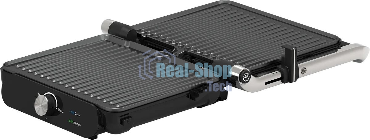 Гриль электрический Hyundai HYG-3041 2000Вт черный/черный