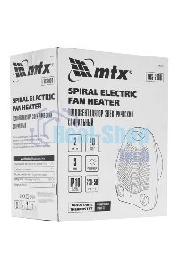 Тепловентилятор MTX FHS-2000, белый, 1000/2000 Вт, 25 м2, термостат