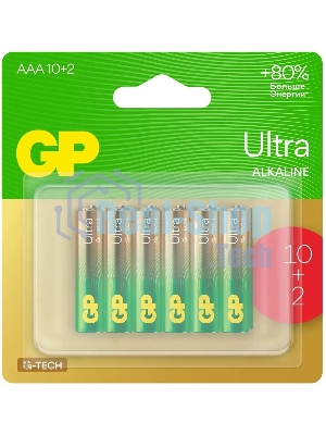 Батарея GP Ultra 24AUA21-2CRSBC12 AAA (12шт) блистер