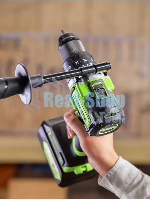 Дрель-шуруповерт аккумуляторная Greenworks GD24DD140 24V, 70/140Нм,Anti-kickback,2х4Ач,ЗУ,кор 3707607CUD