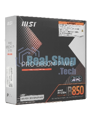 Материнская плата MSI PRO B850M-P B850, AM5, 4*DDR5, 4*PCIEx16, 3*M.2, 2*TypeC, 1*USB3.2Gen2, 6*USB3.2Gen1, 8*USB2.0, 4*SATA3.0, 5G, DP, HDMI, M-ATX, RTL