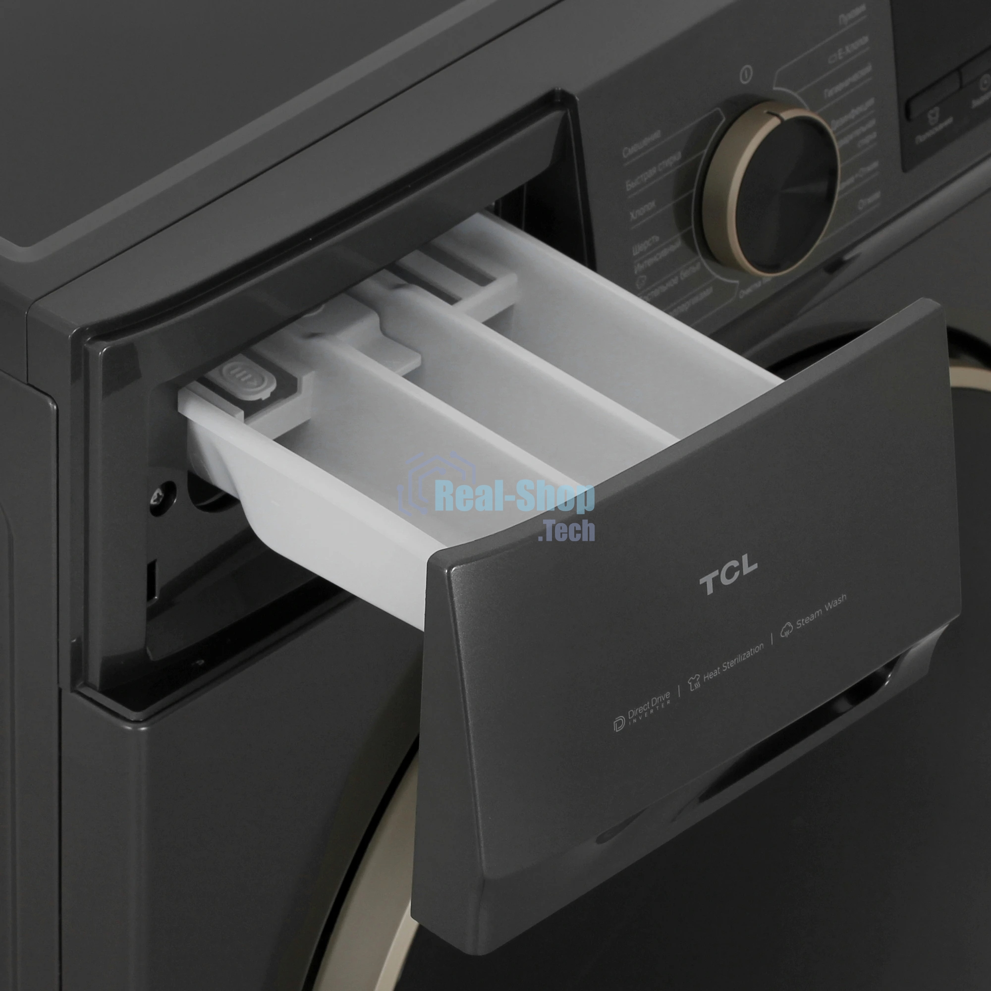 Стиральная машина TCL TWRP-1108W12G2 серый, загрузка фронтальная 8кг, 1200 об/мин., класс: A +
