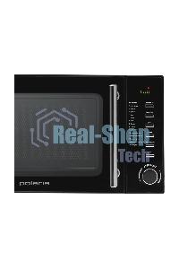 Микроволновая печь Polaris PMO 2002DG RUS черный, 20 л, 700 Вт, переключатели - поворотный механизм/кнопки