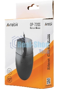 Мышь проводная A4Tech OP-720S черный, 1200 dpi, USB, кнопки - 3