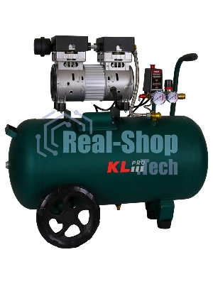 Профессиональный бесшумный воздушный компрессор KLPRO KLK50S (сеть, 0,7Квт, 8 бар, 126л/мин, емкость 50л)