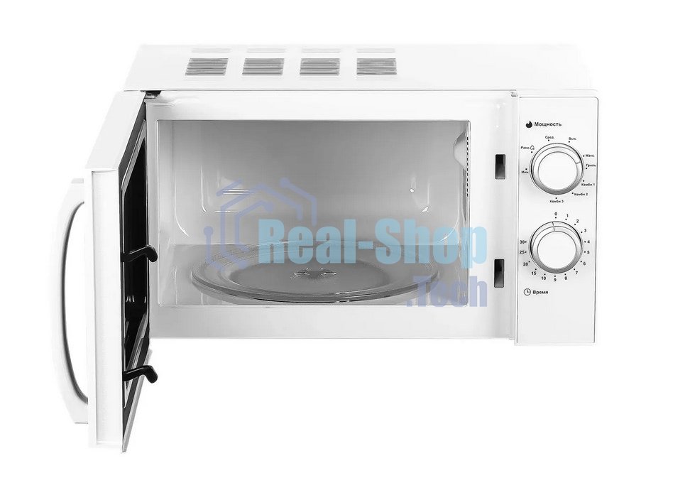 Микроволновая печь Galanz MOG-2009MW белый, 20 л, 700 Вт, переключатели - поворотный механизм