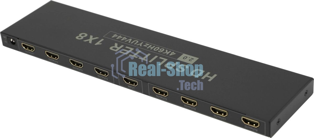 Сплиттер аудио-видео Premier 5-872-8V2 HDMI (f)/8xHDMI (f) черный
