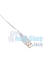 Тайские фонарики Neon-night Вельвет 3,5 м, 20 LED, прозрачный ПВХ, теплый белый, питание USB