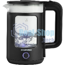 Чайник электрический Starwind SKG1053 1.7 л, 1800 Вт, черный