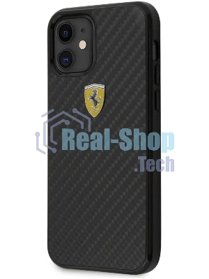 Чехол (клип-кейс) для Apple iPhone 12 mini Ferrari черный (FERCAHCP12SBK)