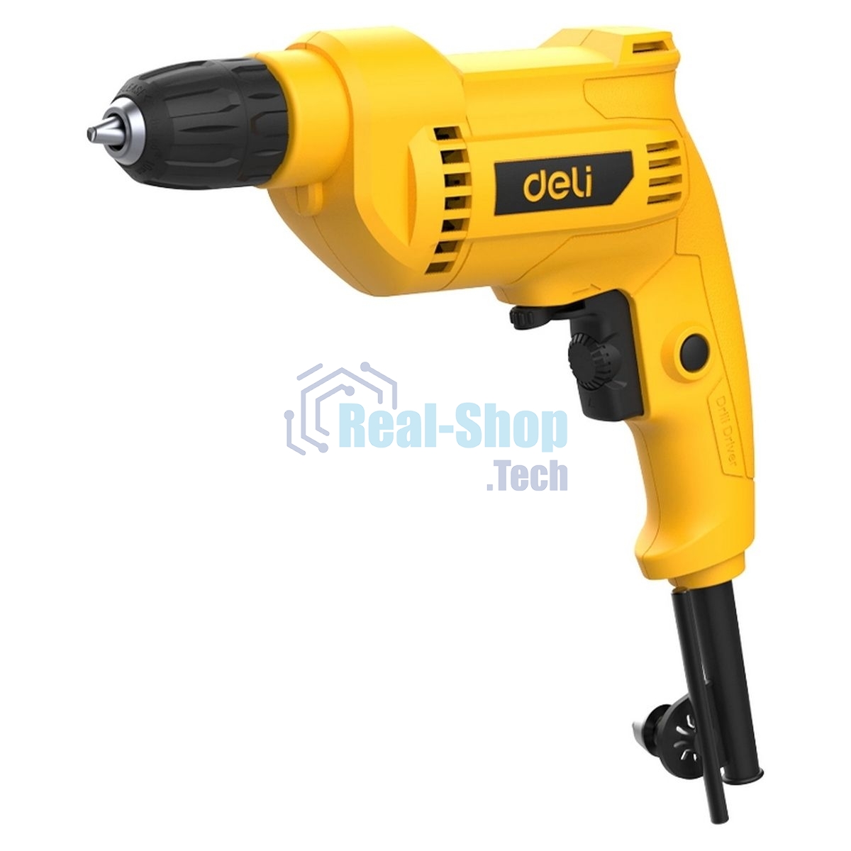 Дрель сетевая Deli DL-DZ10-E2 (500Вт, 0-3300об/мин, быстрозажимной патрон 10мм, картон)