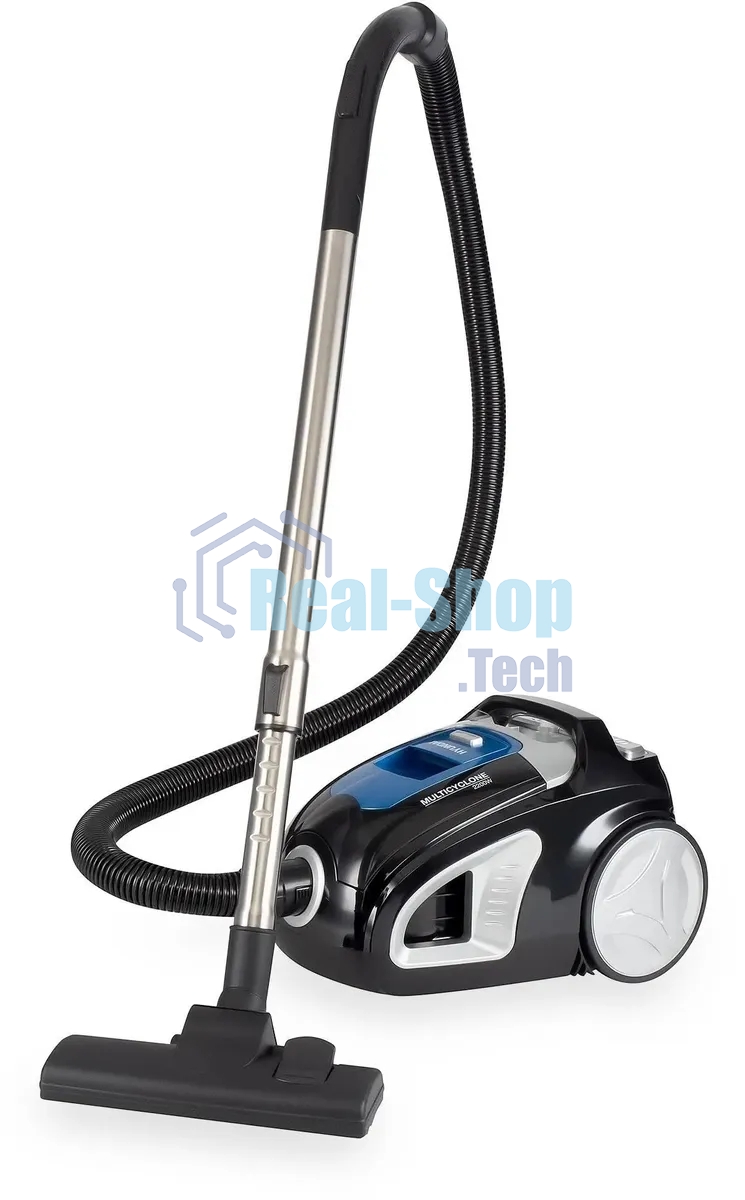 Пылесос Hyundai HYV-C2530 черный/синий, 400/2200 Вт, уборка сухая, пылесборник контейнер, 1.7 л