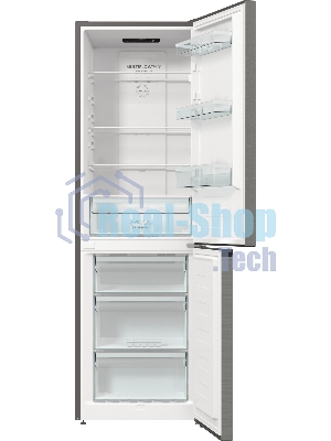 Холодильник Gorenje NRKE62XL серебристый металлик двухкамерный 203/99л морозилка снизу, No Frost