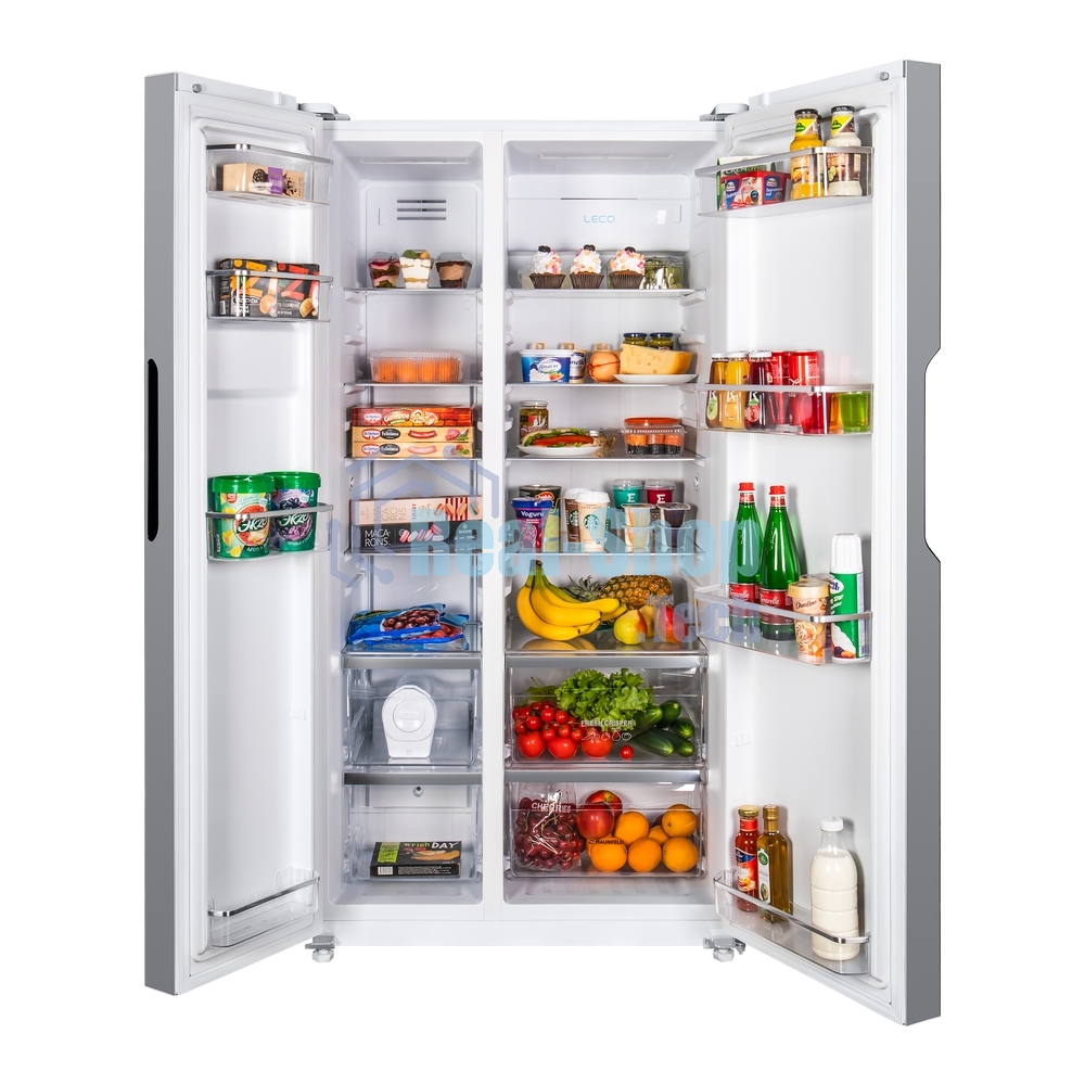 Холодильник Maunfeld MFF177NFW Slim Inverter белый двухкамерный 352/198л морозилка слева, No Frost, Side by Side