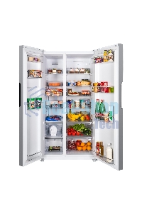 Холодильник Maunfeld MFF177NFW Slim Inverter белый двухкамерный 352/198л морозилка слева, No Frost, Side by Side
