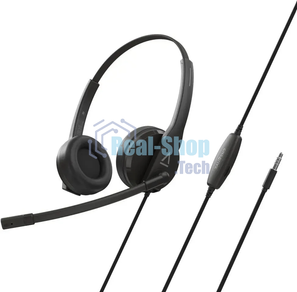 Гарнитура проводная с микрофоном Creative HS-230 черный 2м накладные оголовье (51EF1110AA000)