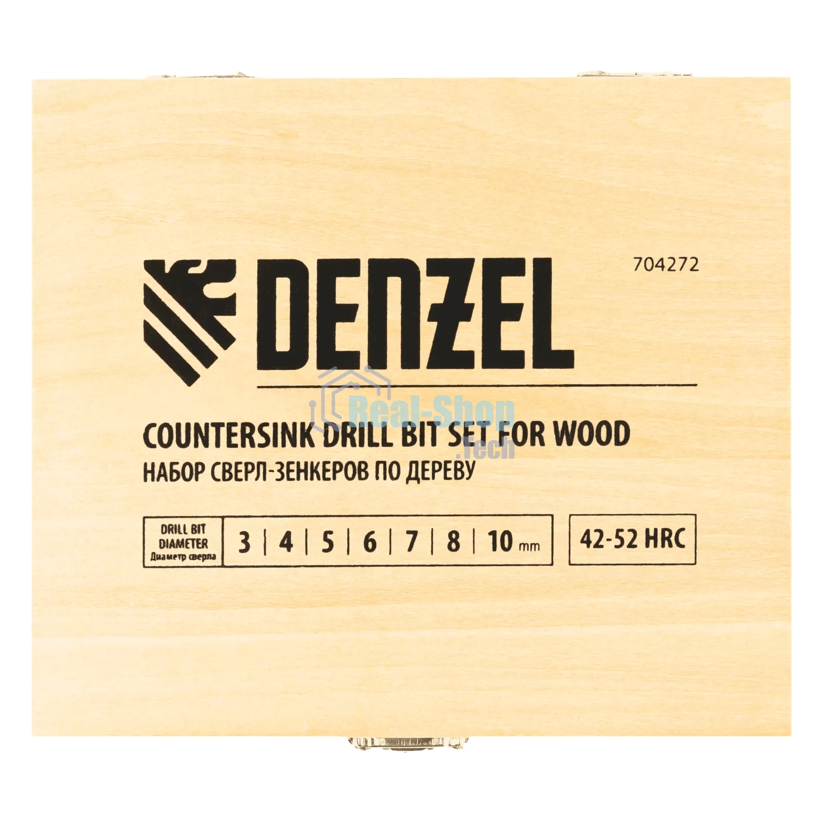 Набор сверл зенкеров Denzel по дереву, 3-10 мм, 7 шт