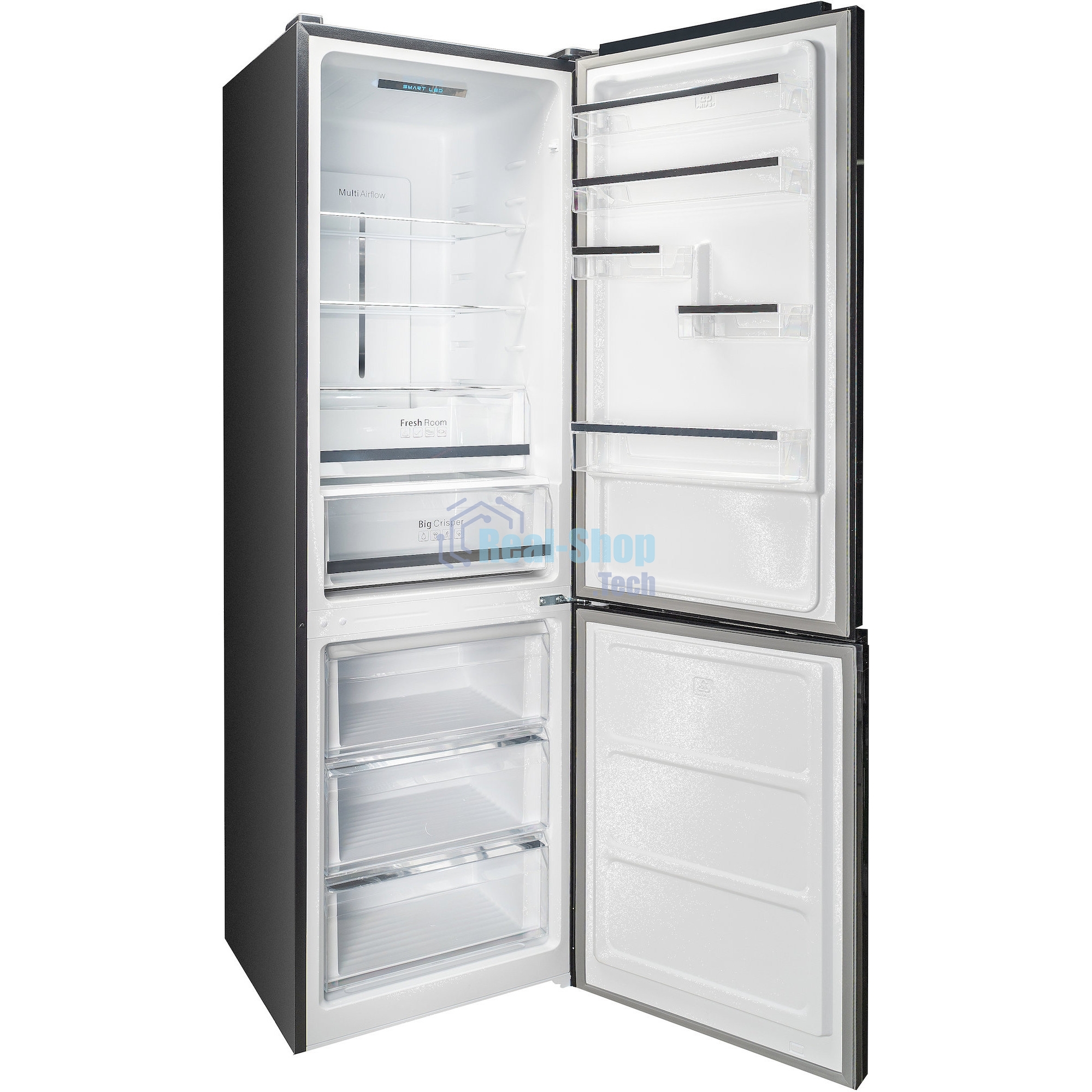 Холодильник DeLonghi DCS 19NFI NB DAMIANO черный двухкамерный 230/100л морозилка снизу, No Frost