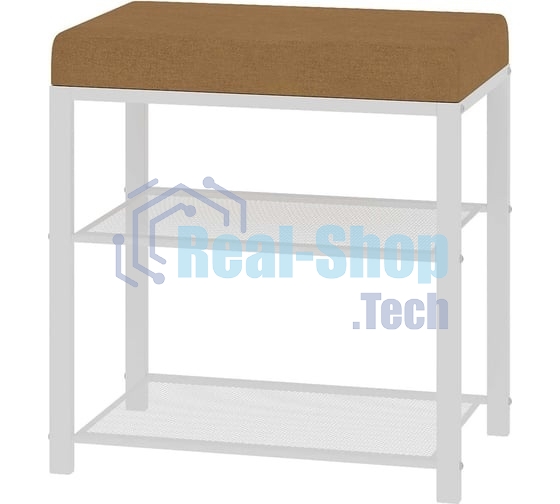 Банкетка ЗМИ Торонто 13S (TORONTO 13S banquet&shoes) цвет каркаса белый, цвет сиденья бежевый БТ13СББ