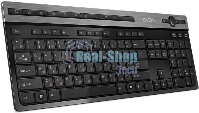 Клавиатура SVEN KB-E5500W беспроводная, радиоканал, чёрный